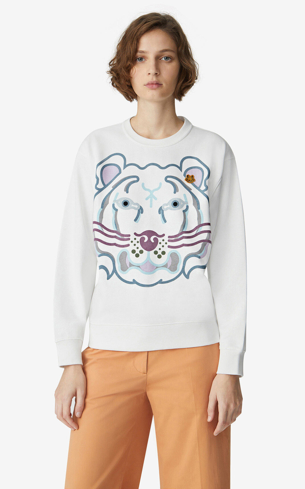 Sweat Kenzo Femme K Tiger Blanche BIZKS-8043